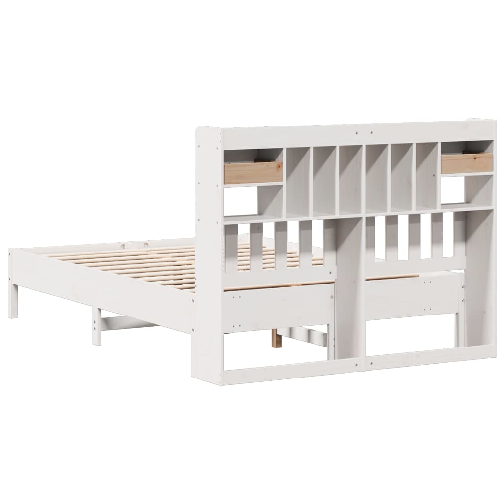 Bookcase Bed Without Mattress Solid Wood Pine