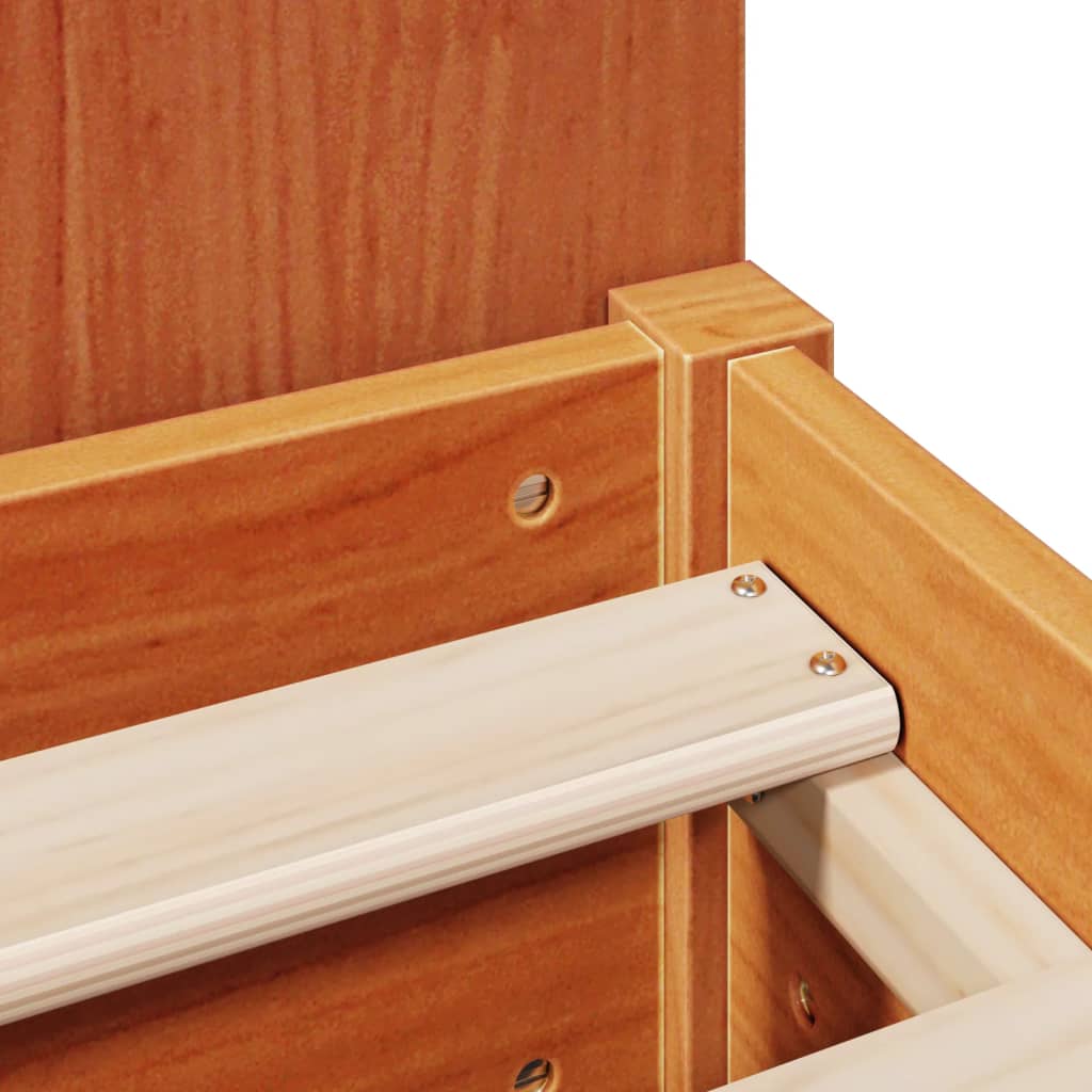 Bookcase Bed Without Mattress Double Solid Wood Pine