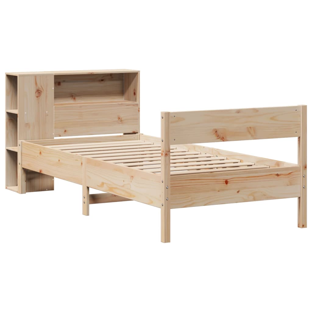 Bookcase Bed Without Mattress Small Single Solid Wood Pine