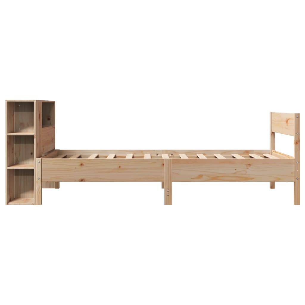 Bookcase Bed Without Mattress Small Single Solid Wood Pine