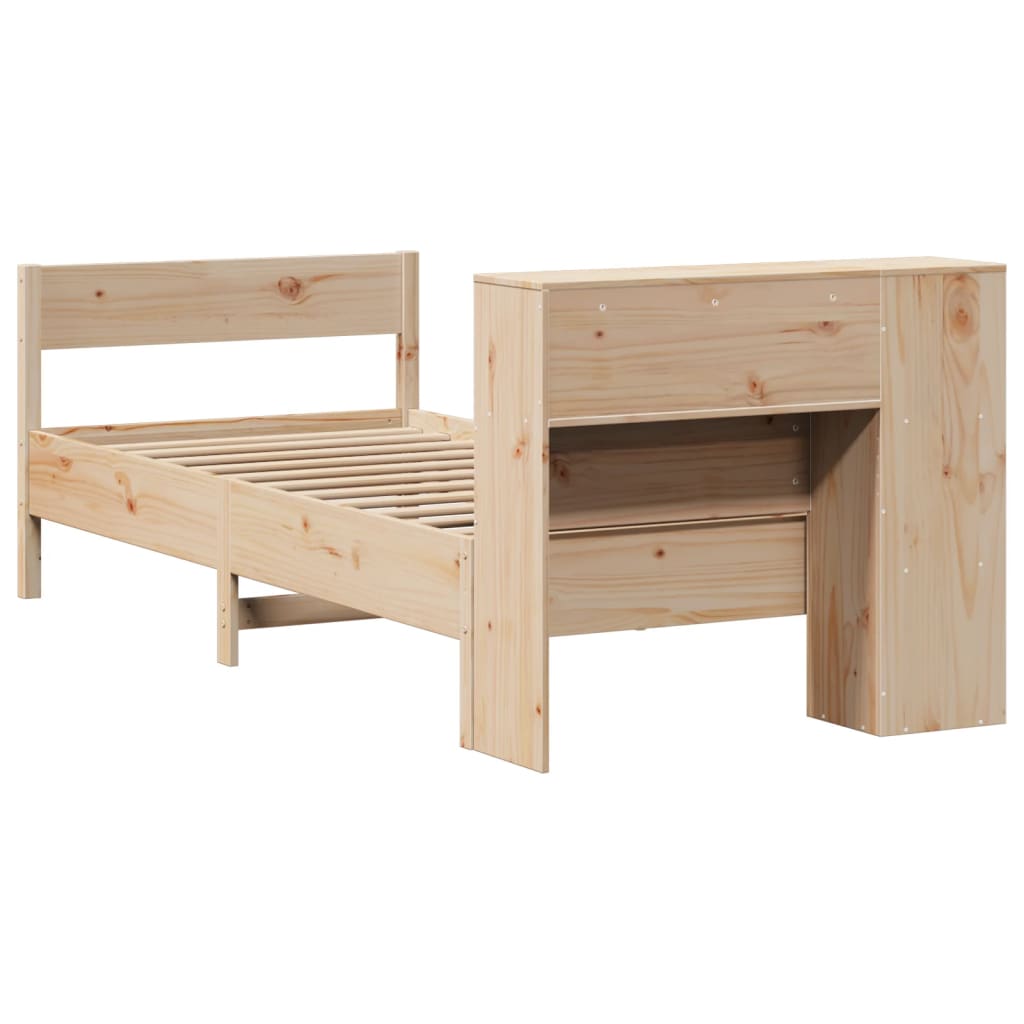 Bookcase Bed Without Mattress Small Single Solid Wood Pine