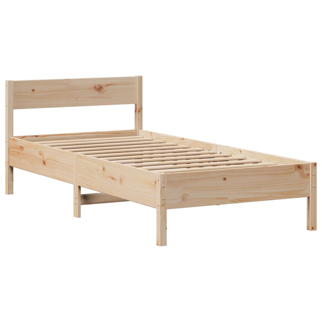 Bookcase Bed Without Mattress Small Single Solid Wood Pine