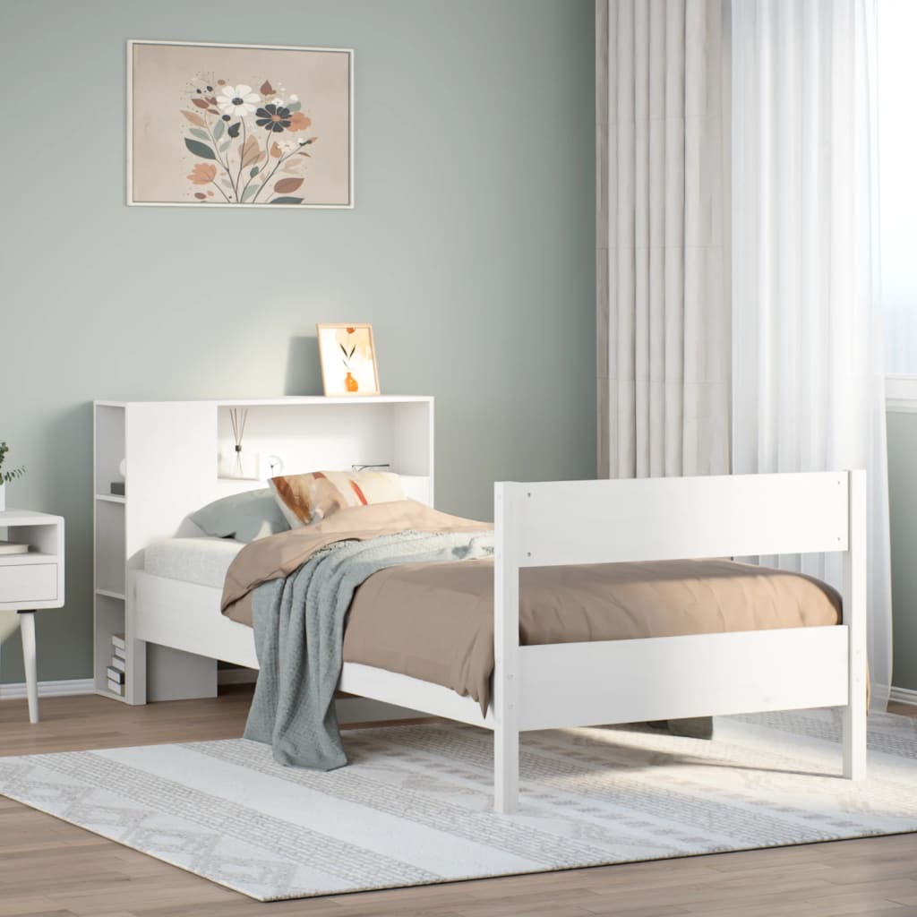 Bookcase Bed Without Mattress Small Single Solid Wood Pine
