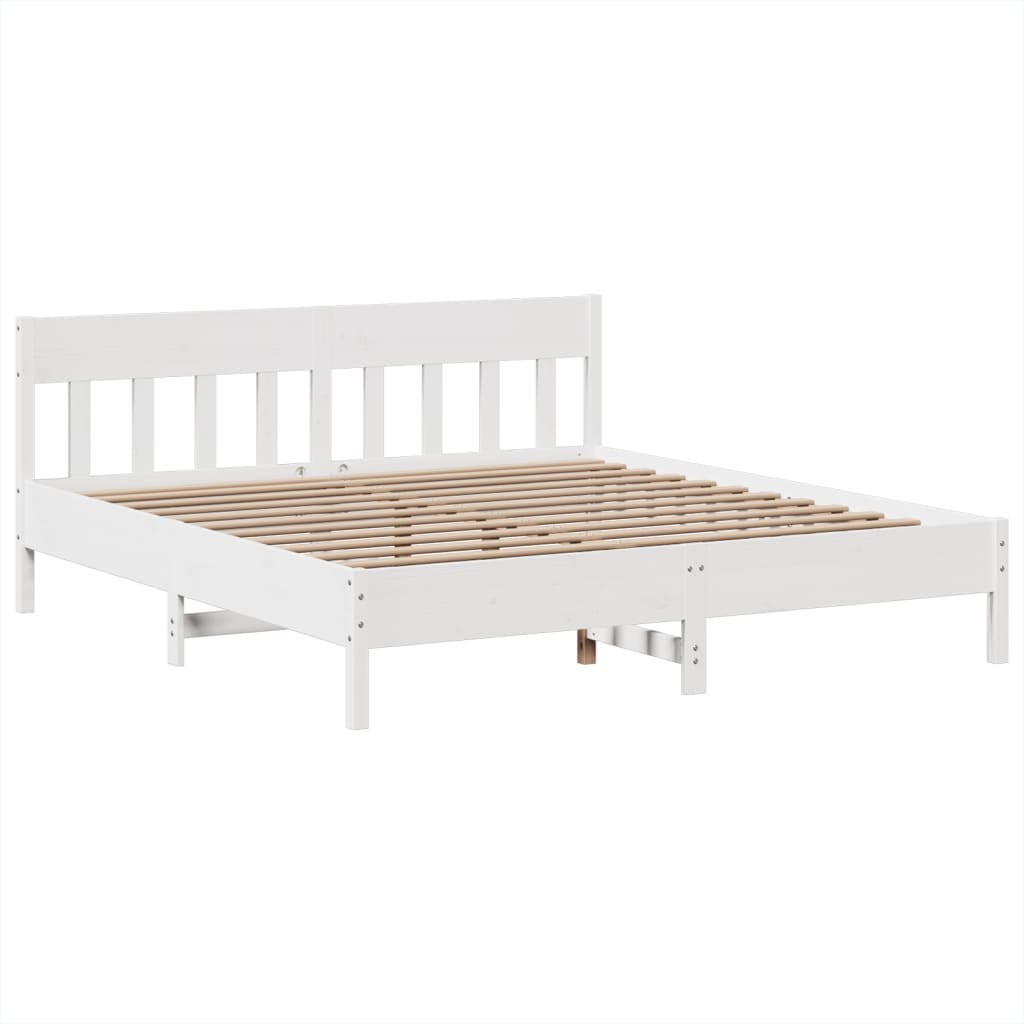 Bed Frame Without Mattress Super King Solid Wood Pine