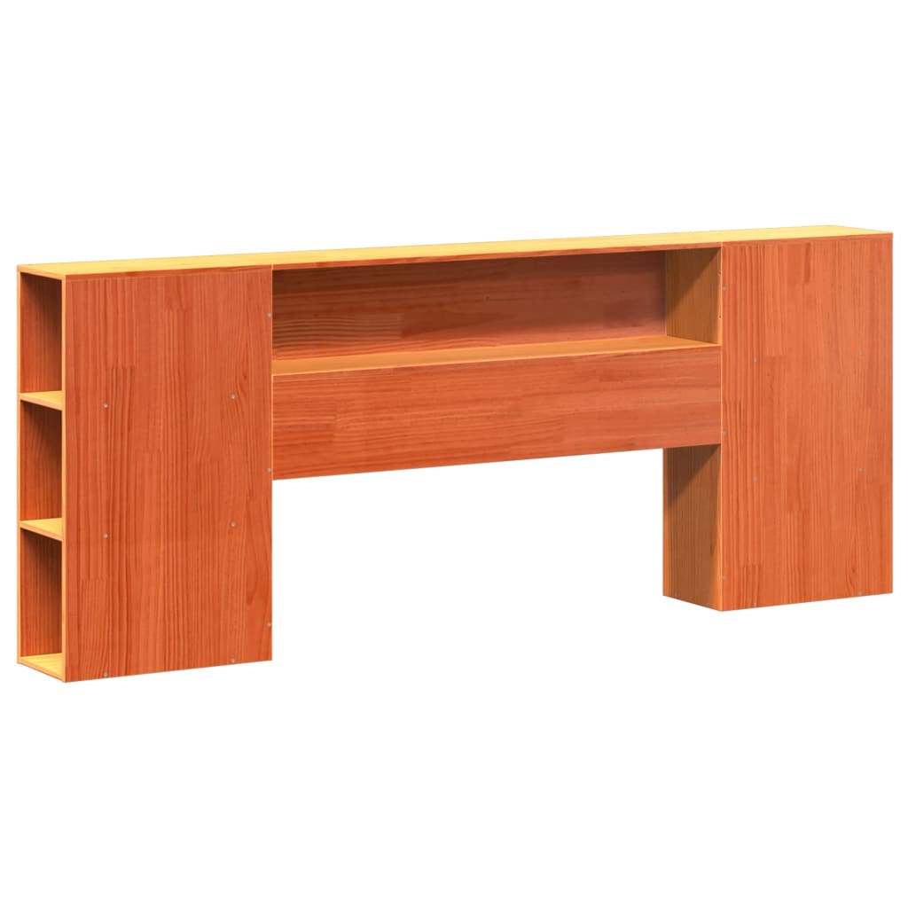 Bed Frame Without Mattress Wax Brown 200X200 Cm Solid Wood Pine