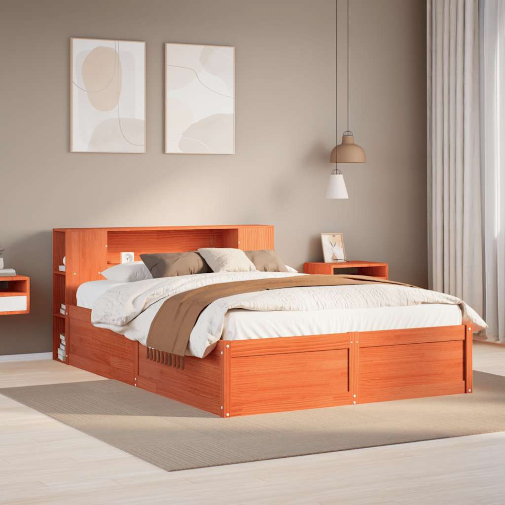 Bed Frame Without Mattress Solid Wood Pine