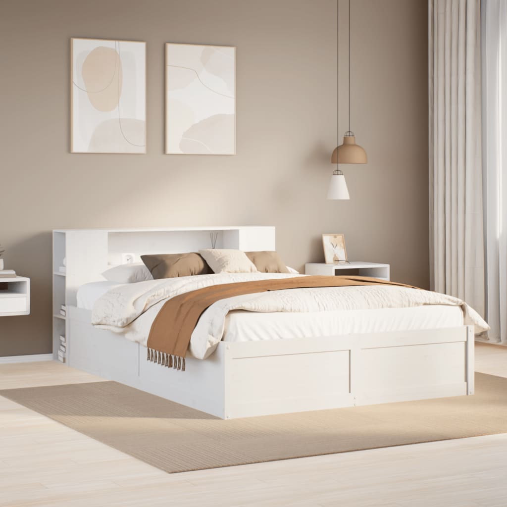 Bed Frame Without Mattress Solid Wood Pine