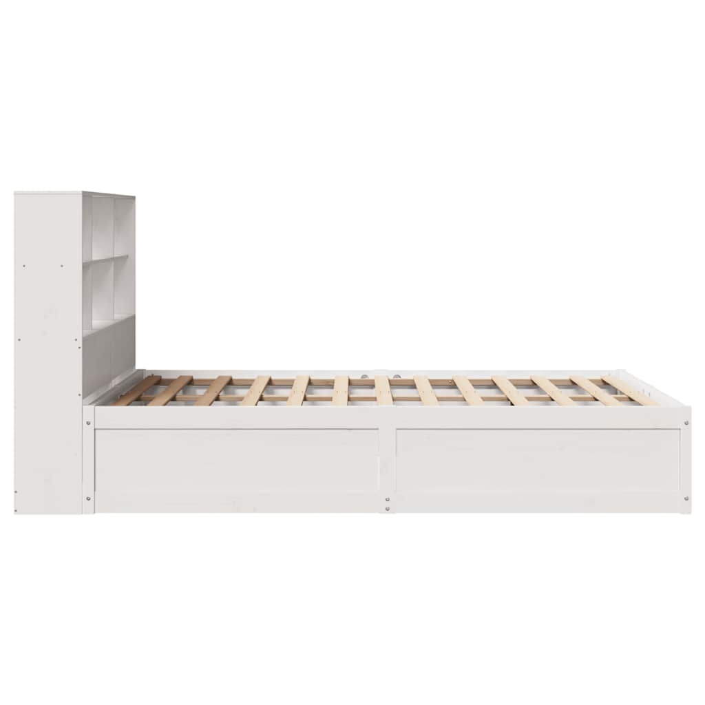 Bed Frame Without Mattress White 160X200 Cm Solid Wood Pine