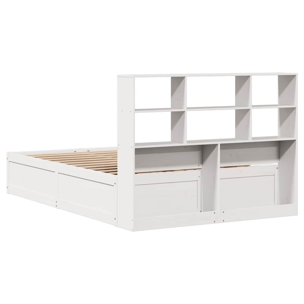 Bed Frame Without Mattress White 160X200 Cm Solid Wood Pine