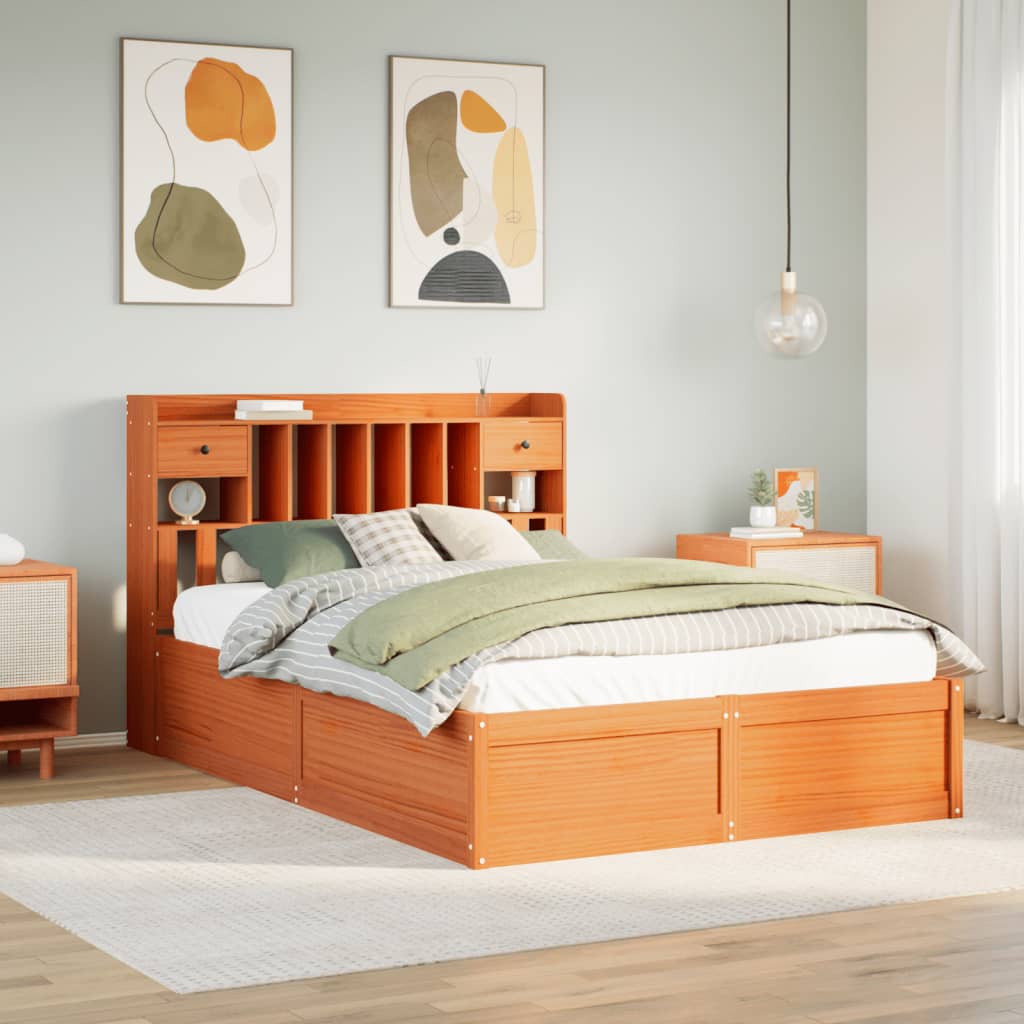 Bed Frame Without Mattress Solid Wood Pine