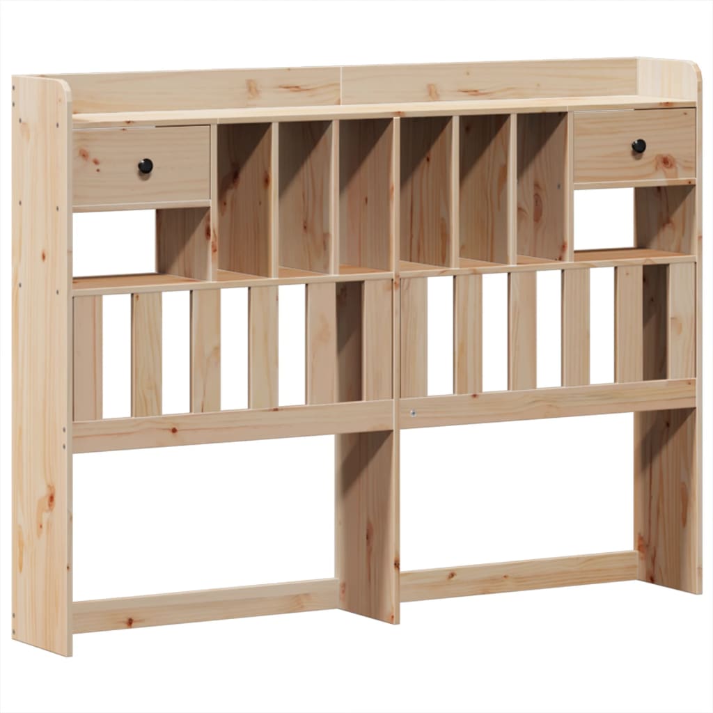 Bed Frame Without Mattress 140X190 Cm Solid Wood Pine