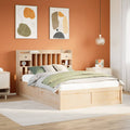 Bed Frame Without Mattress 140X190 Cm Solid Wood Pine