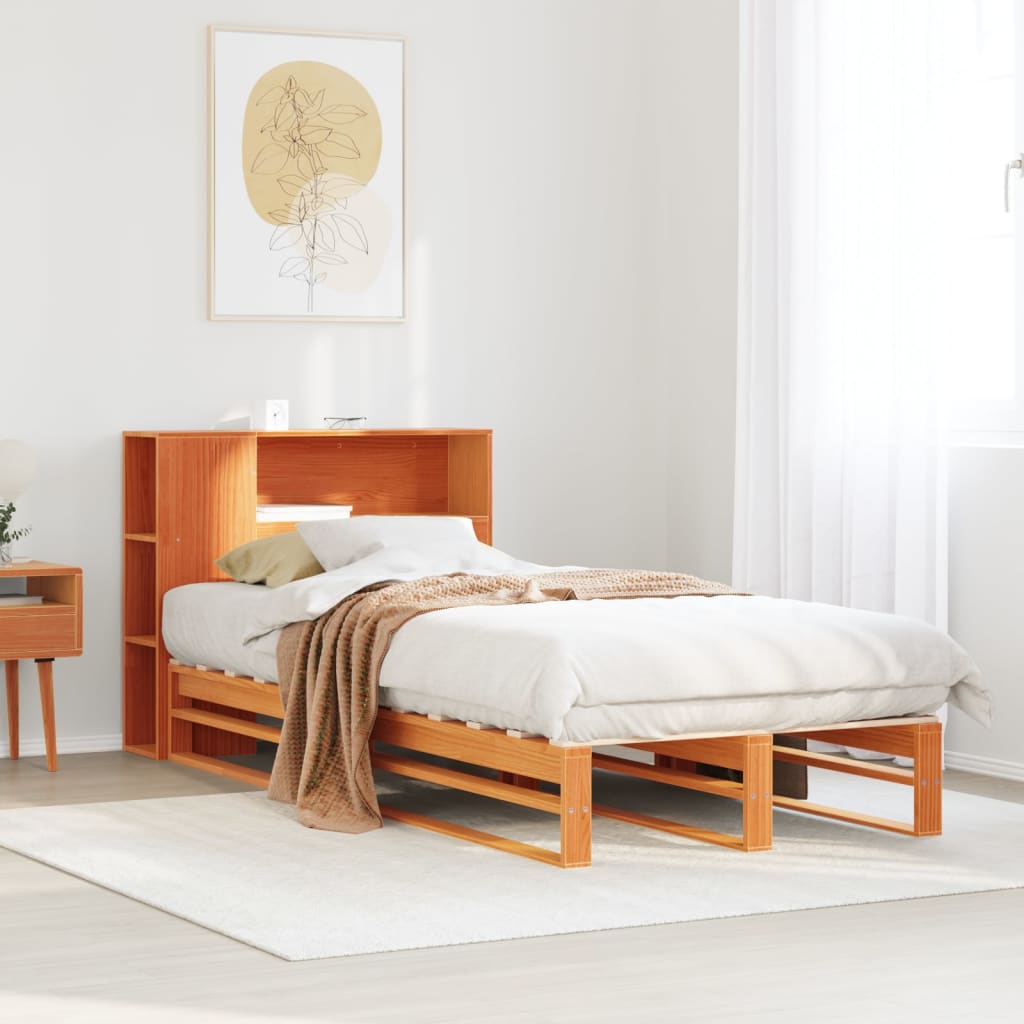 Bookcase Bed Without Mattress Small Single Solid Wood