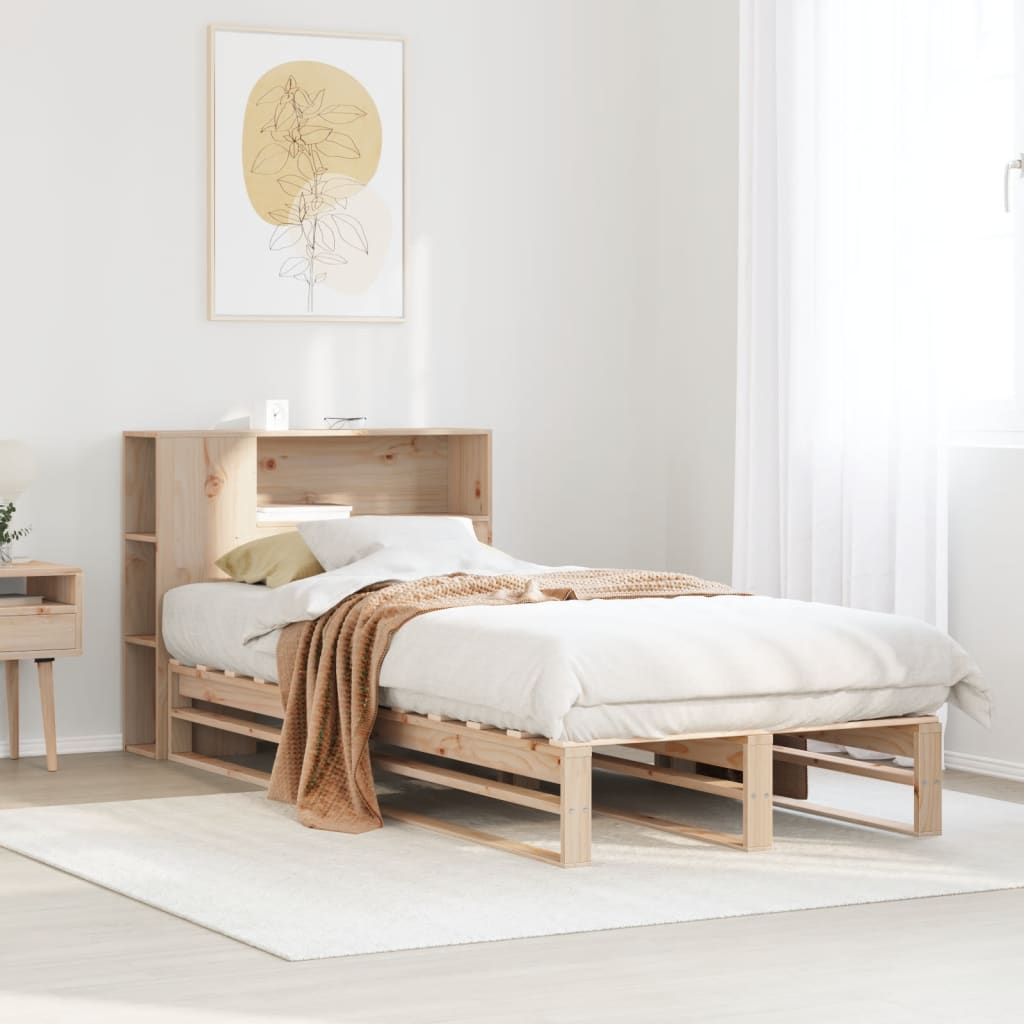Bookcase Bed Without Mattress Small Single Solid Wood