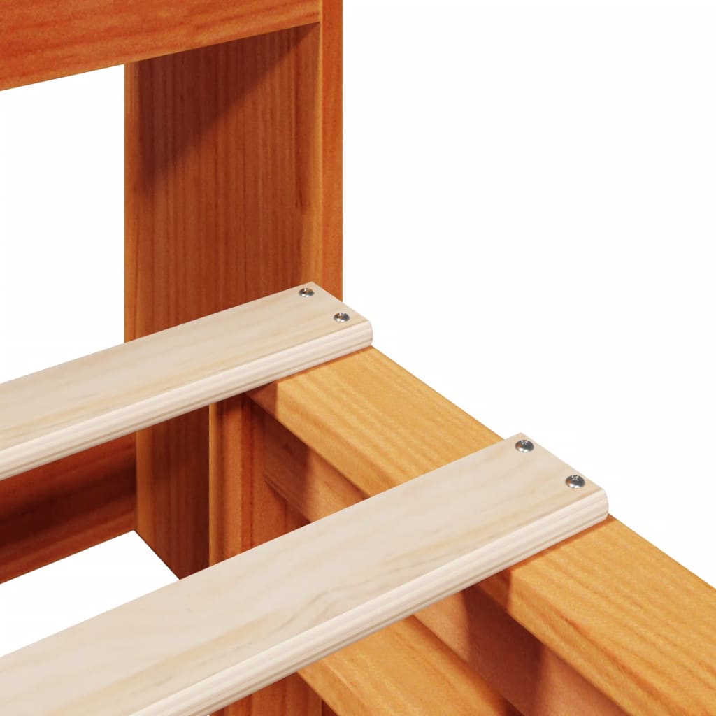 Bookcase Bed Without Mattress King Size Solid Wood