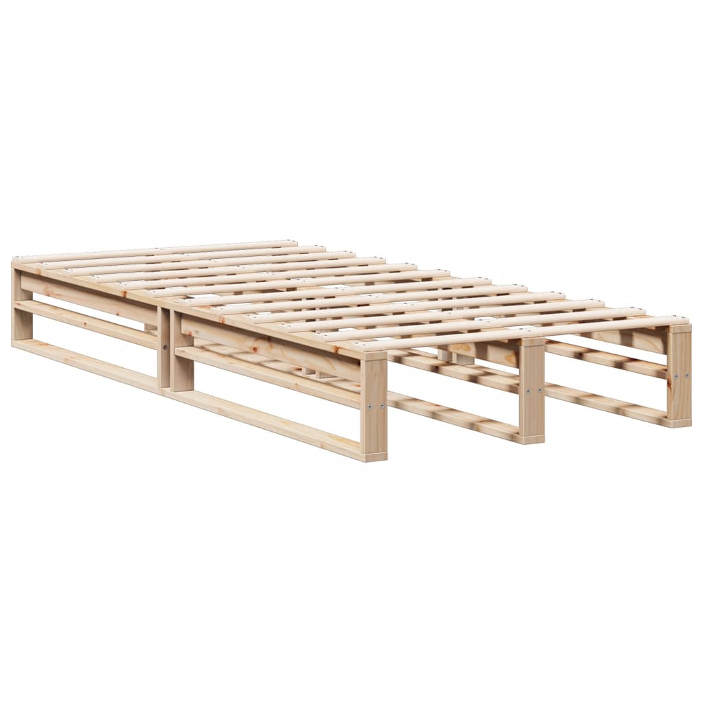 Bookcase Bed Without Mattress Single Solid Wood Pine