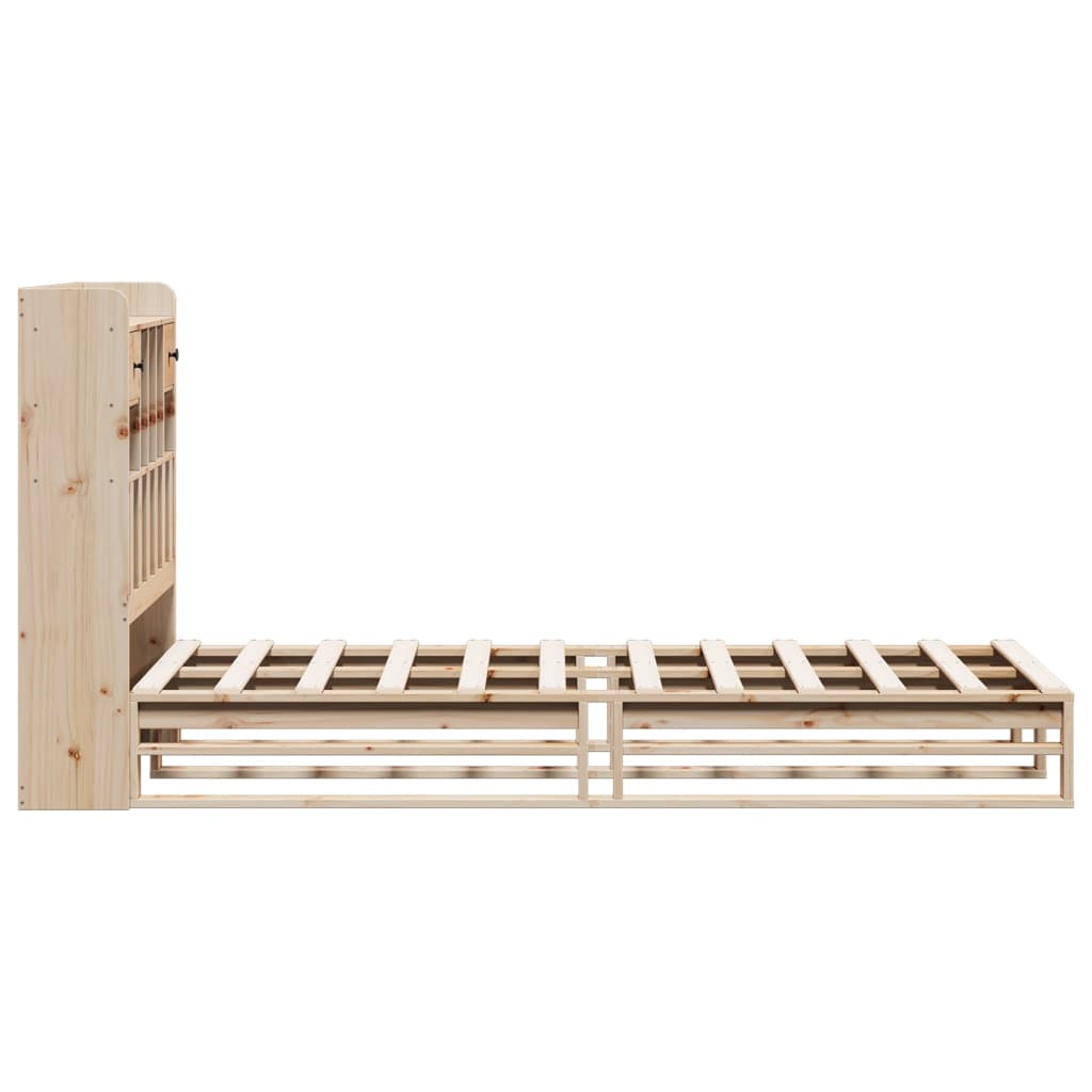 Bookcase Bed Without Mattress Single Solid Wood Pine
