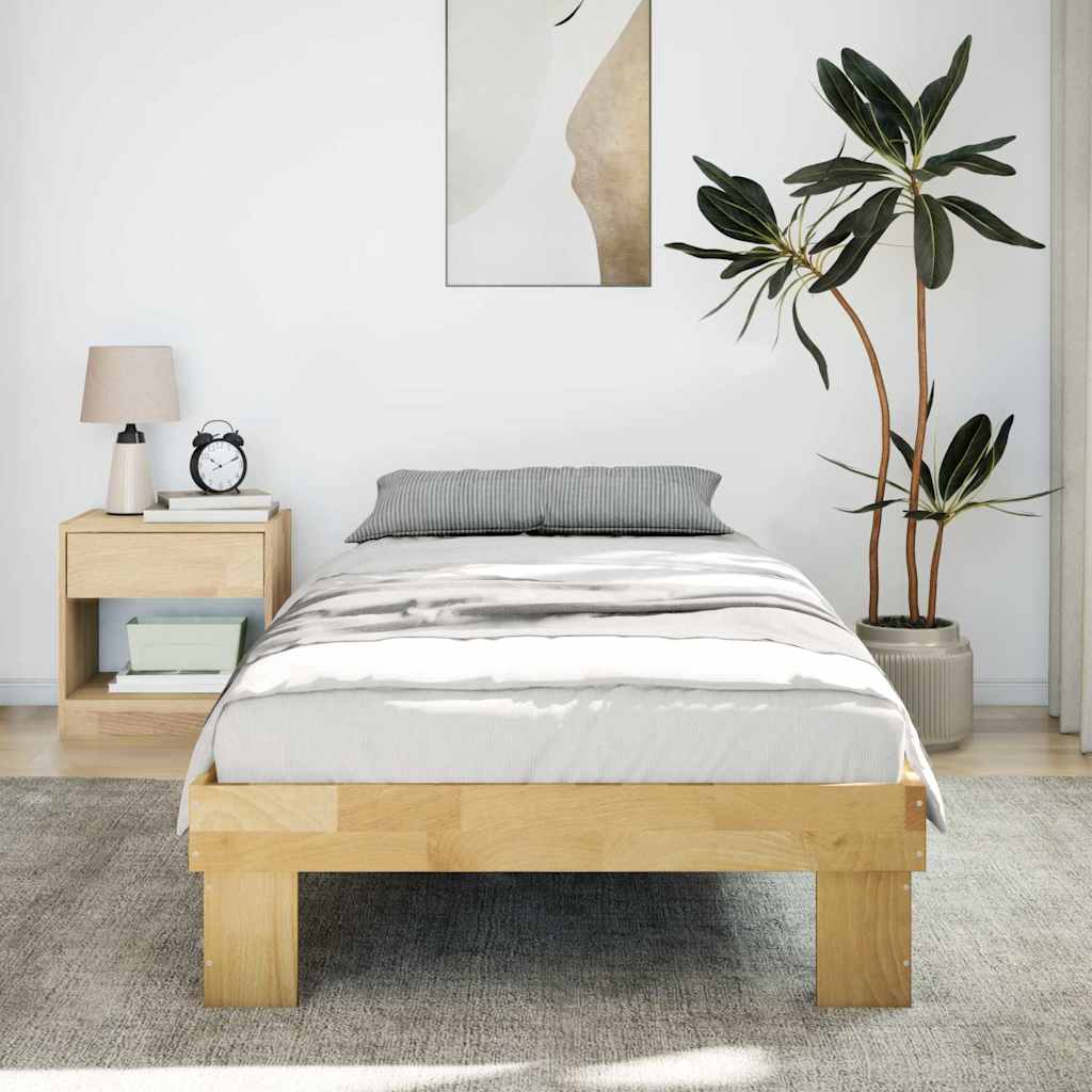 Bed Frame Without Mattress Small Single Solid Wood Oak