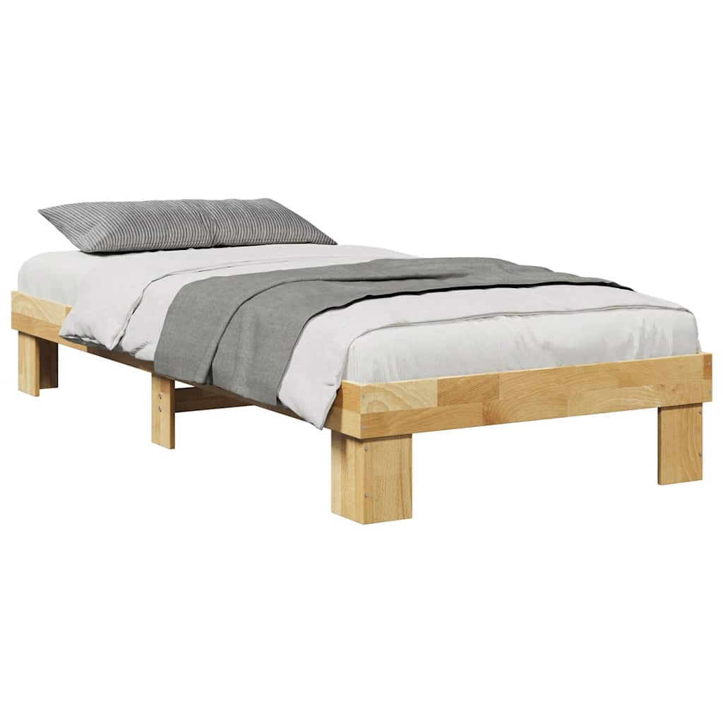 Bed Frame Without Mattress Small Single Solid Wood Oak