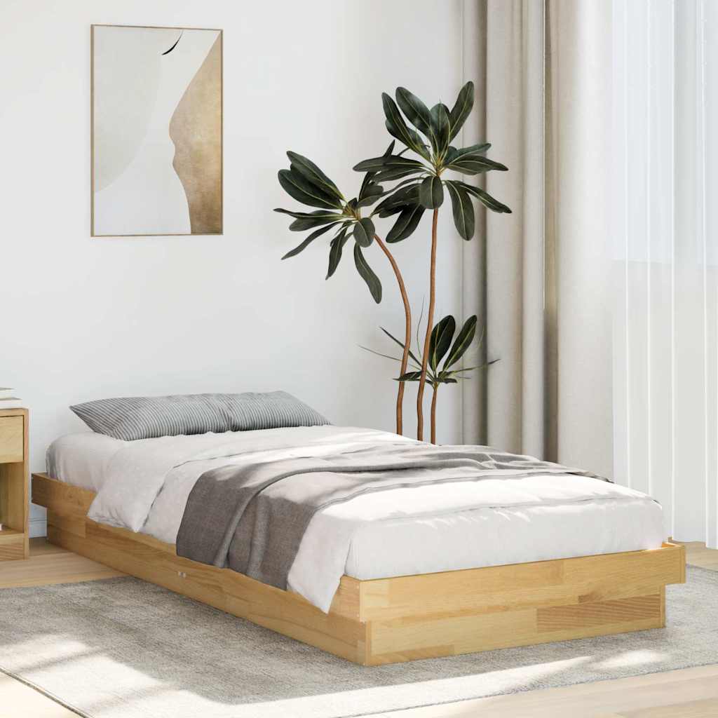 Bed Frame Without Mattress Solid Wood Oak