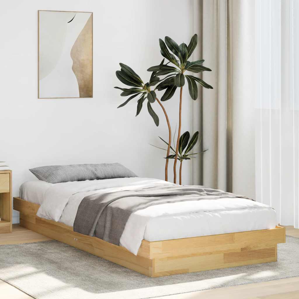 Bed Frame Without Mattress Solid Wood Oak