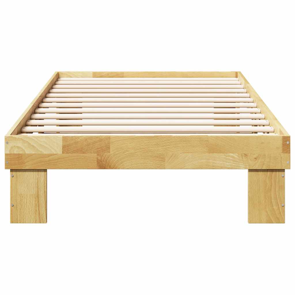Bed Frame Without Mattress 80X200 Cm Solid Wood Oak