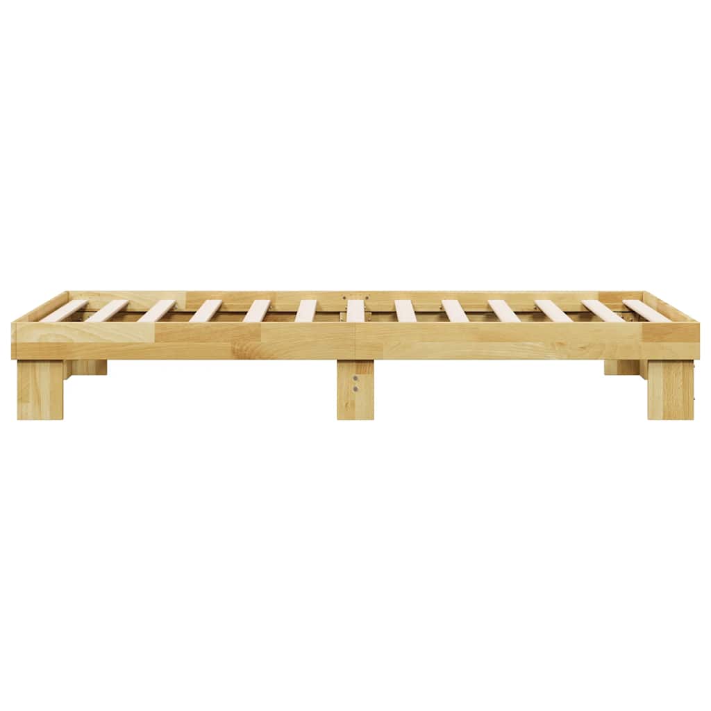 Bed Frame Without Mattress 80X200 Cm Solid Wood Oak