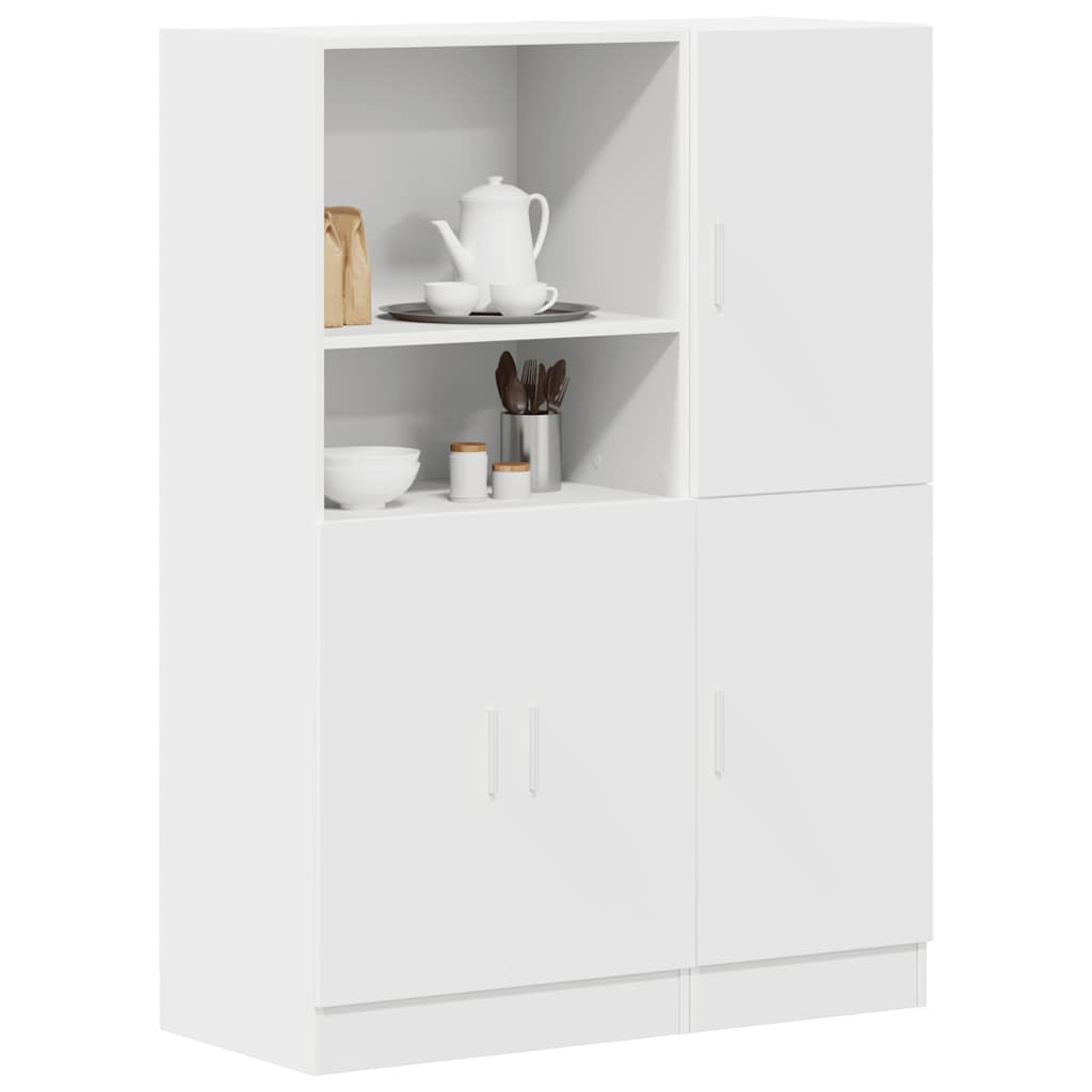2 Piece Kitchen Cabinet Set Engineered Wood