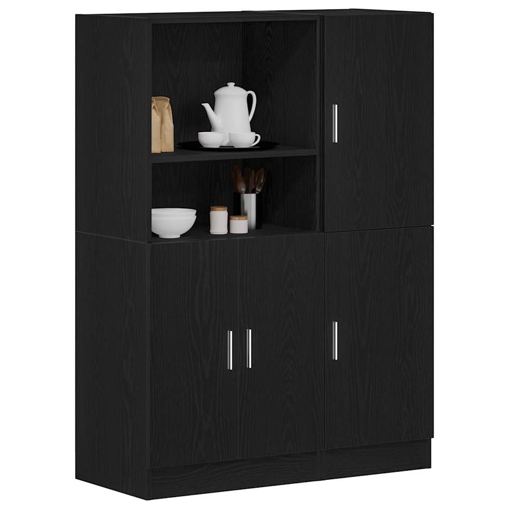 2 Piece Kitchen Cabinet Set Engineered Wood