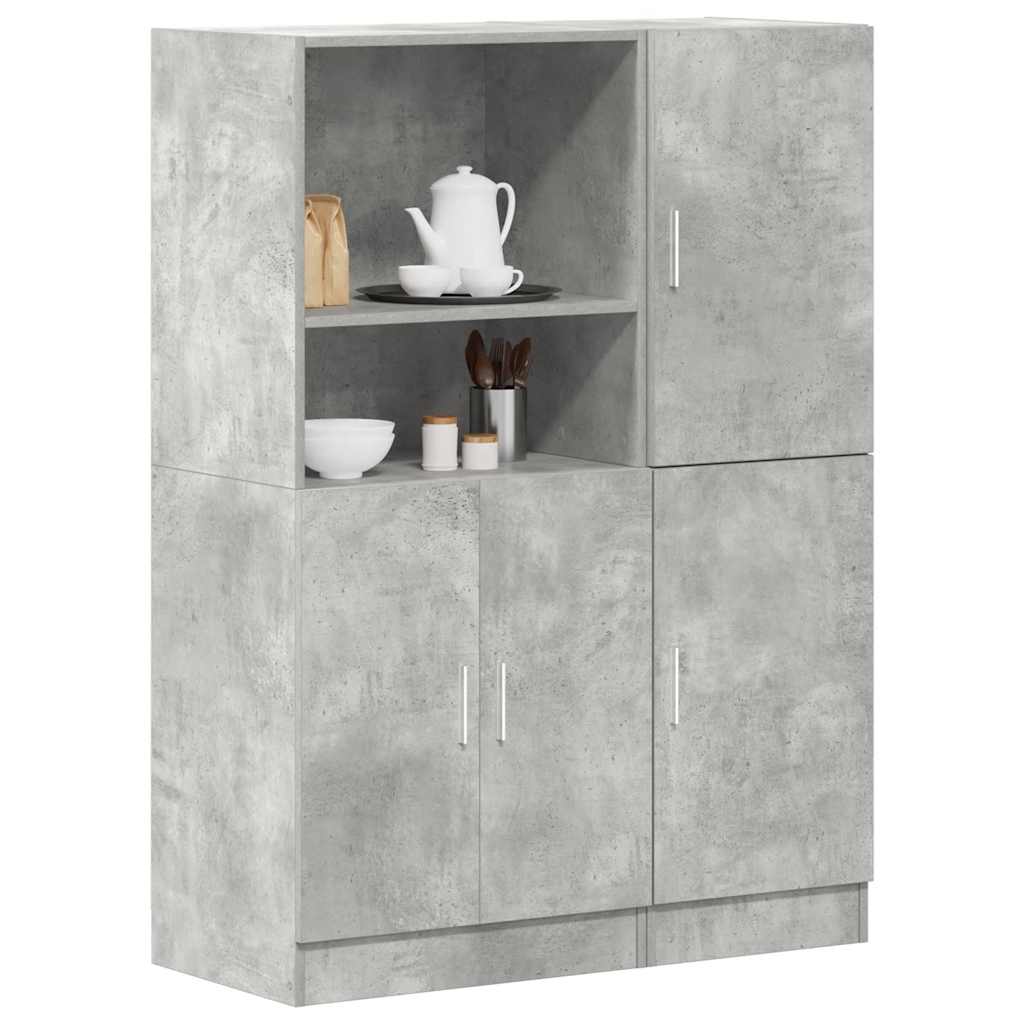 2 Piece Kitchen Cabinet Set Engineered Wood