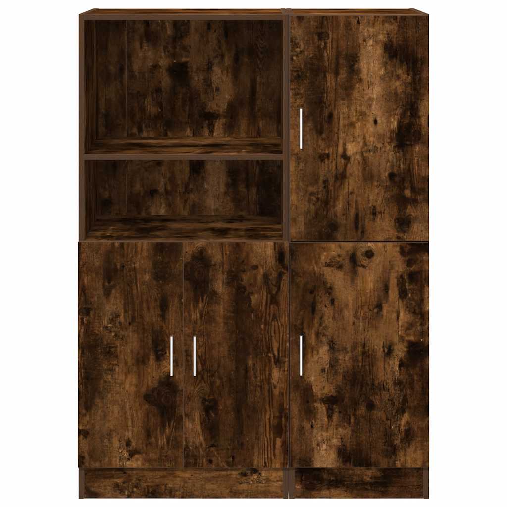 2 Piece Kitchen Cabinet Set Engineered Wood
