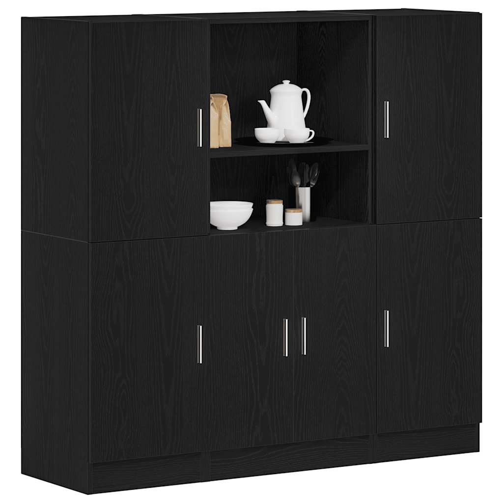 3 Piece Kitchen Cabinet Set Engineered Wood