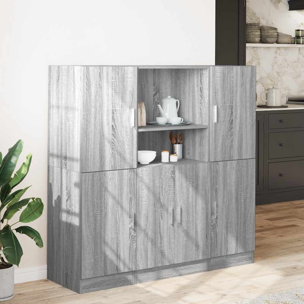 3 Piece Kitchen Cabinet Set Engineered Wood