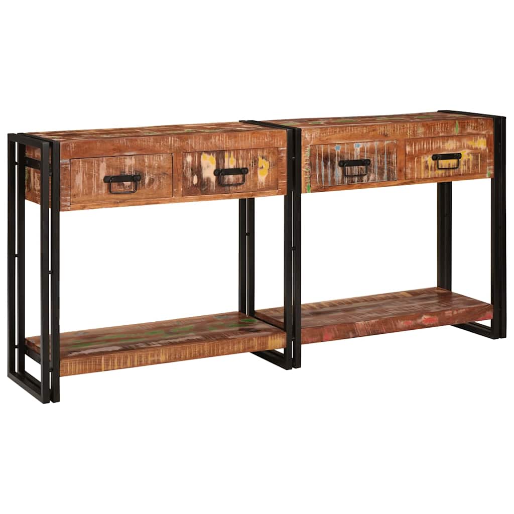 Console Tables 2 Pcs Brown 200 X 33 X 75 Cm Solid Mango Wood