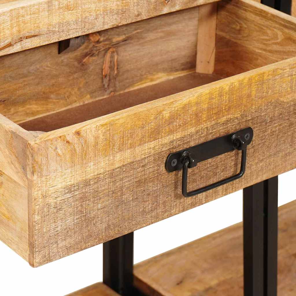 Console Tables 2 Pcs Brown 200 X 33 X 75 Cm Solid Mango Wood