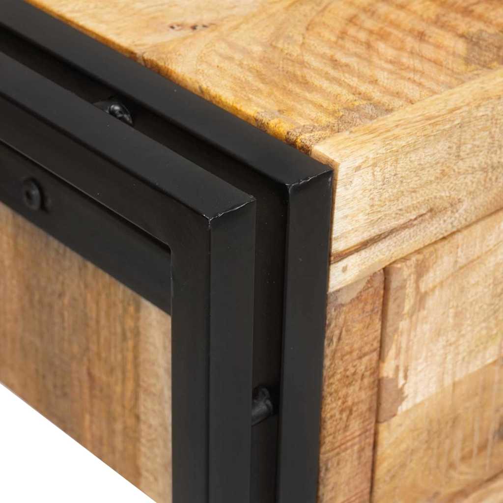 Console Tables 2 Pcs Brown 200 X 33 X 75 Cm Solid Mango Wood