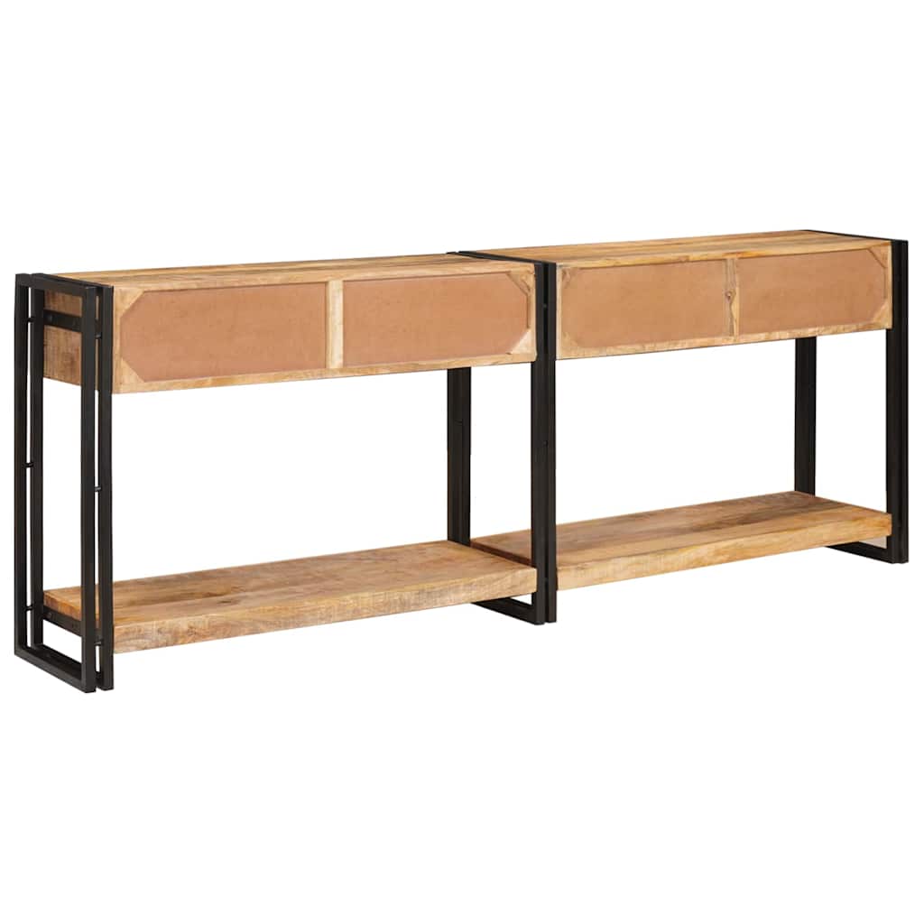 Console Tables 2 Pcs Brown 200 X 33 X 75 Cm Solid Mango Wood