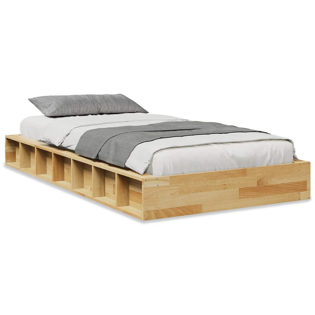 Bed Frame Oak Solid Wood Single Storage 75 X 190 Cm 90 X 190 Cm 90 X 200 Cm 203