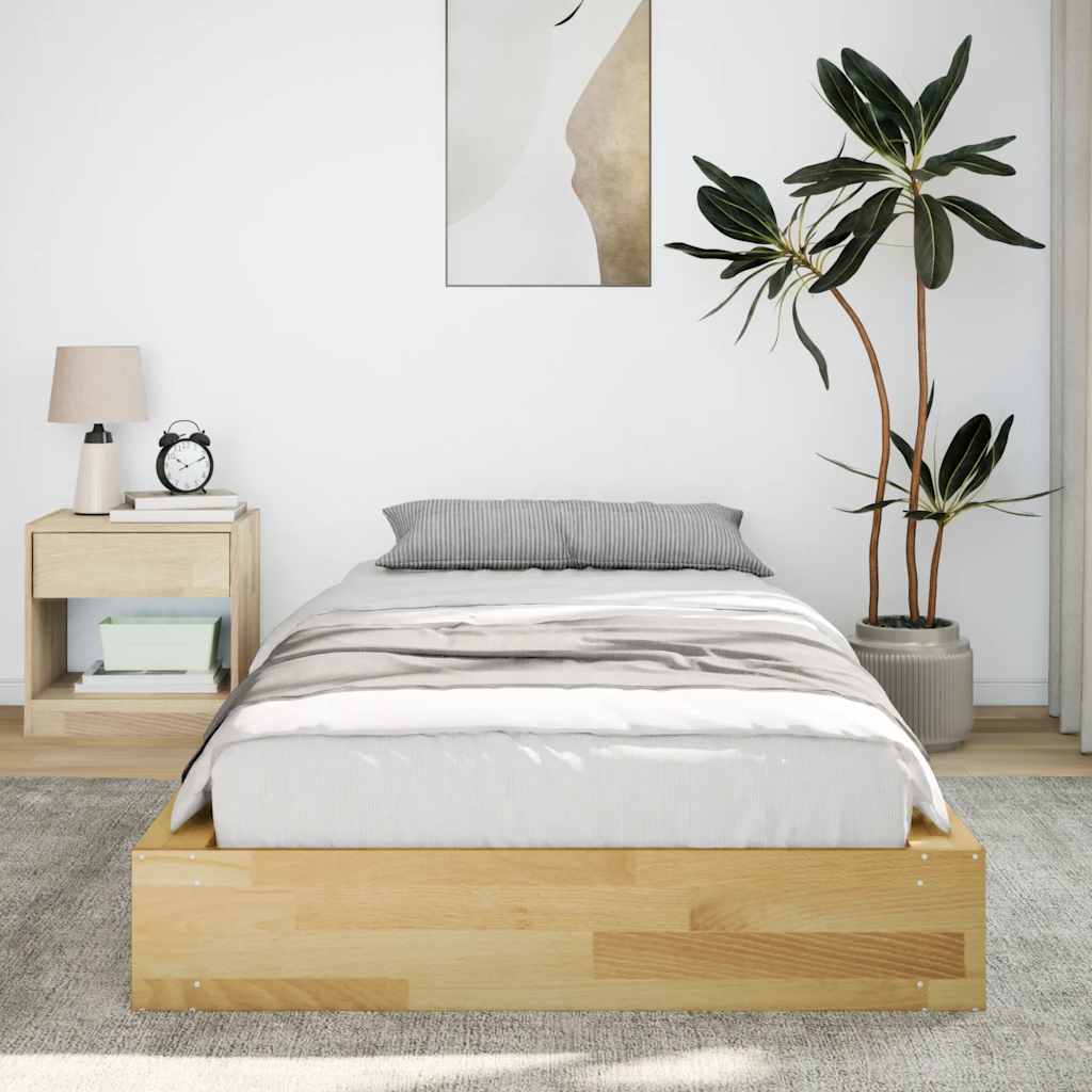 Bed Frame Oak Solid Wood Single Storage 75 X 190 Cm 90 X 190 Cm 90 X 200 Cm 203