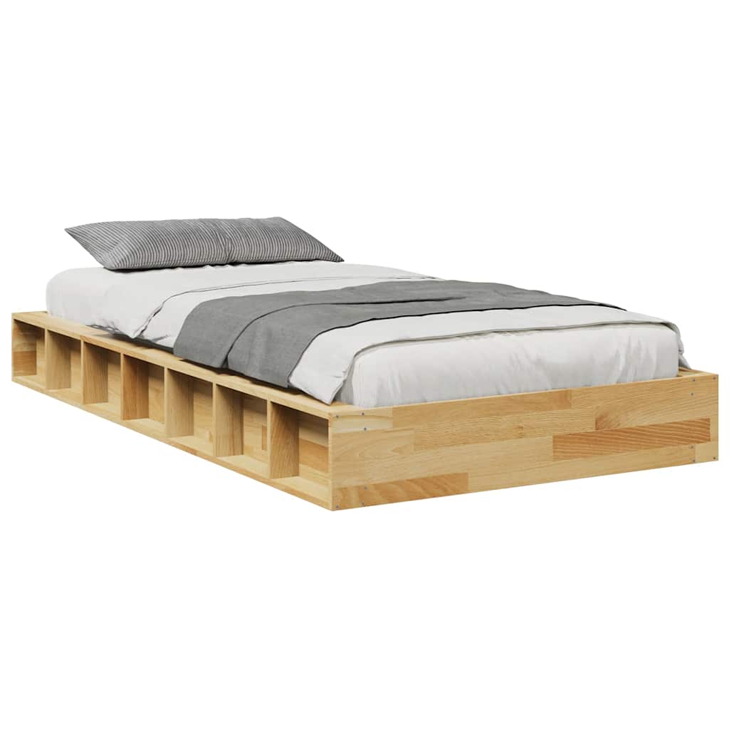 Bed Frame Oak Solid Wood Single Storage 75 X 190 Cm 90 X 190 Cm 90 X 200 Cm 203