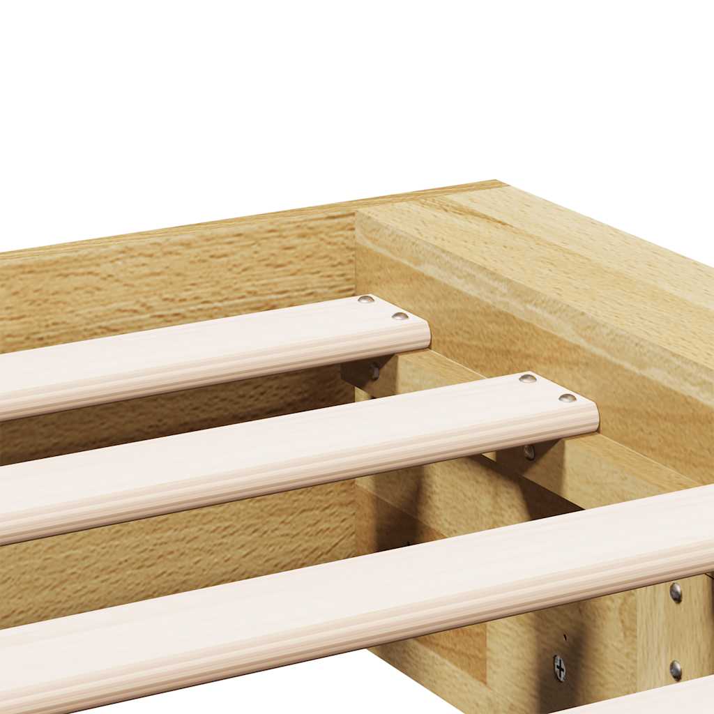 Bed Frame Oak Solid Wood Single Storage 75 x 190 cm 90 x 190 cm 90 x 200 cm 203