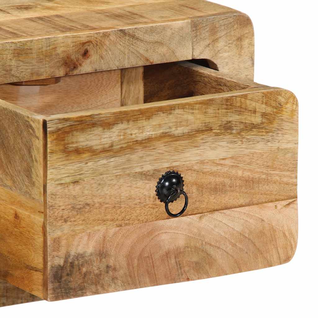 Wall-Mounted Tv Cabinet 100X32X25 Cm Solid Wood Rough Mango