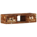 Wall-Mounted Tv Cabinet 100X32X25 Cm Solid Wood Rough Mango