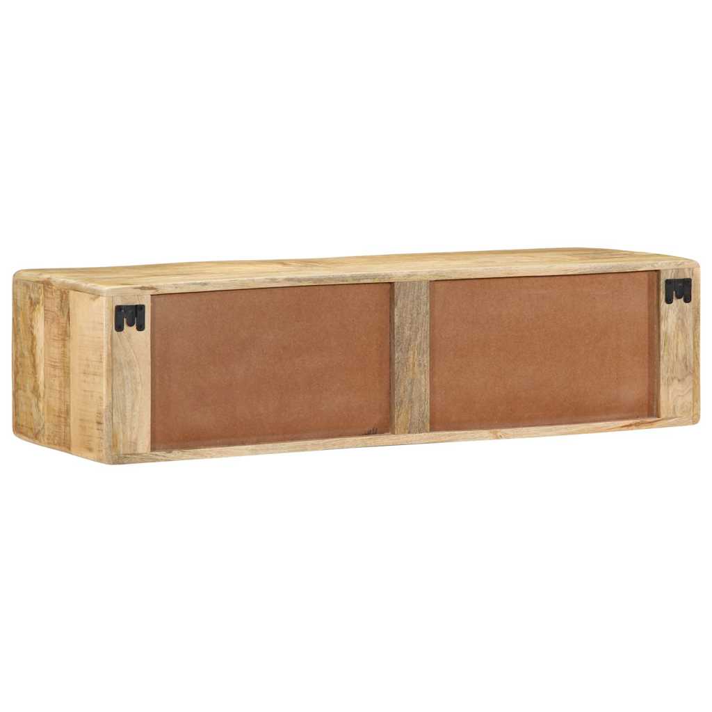 Wall-Mounted Tv Cabinet 100X32X25 Cm Solid Wood Rough Mango
