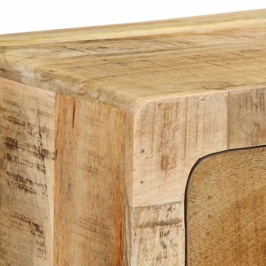 Wall-Mounted Tv Cabinet 100X32X25 Cm Solid Wood Rough Mango