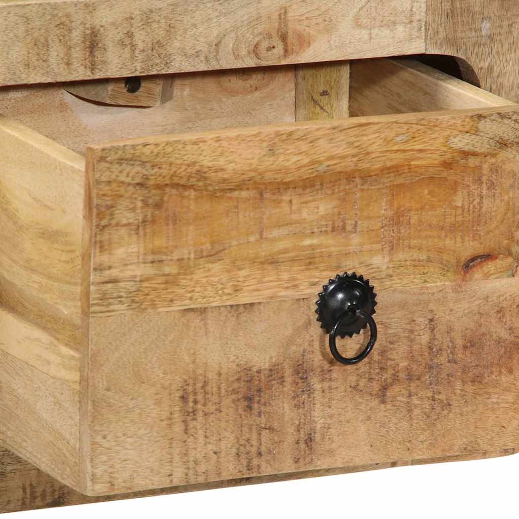 Wall-Mounted Tv Cabinet 100X32X25 Cm Solid Wood Rough Mango