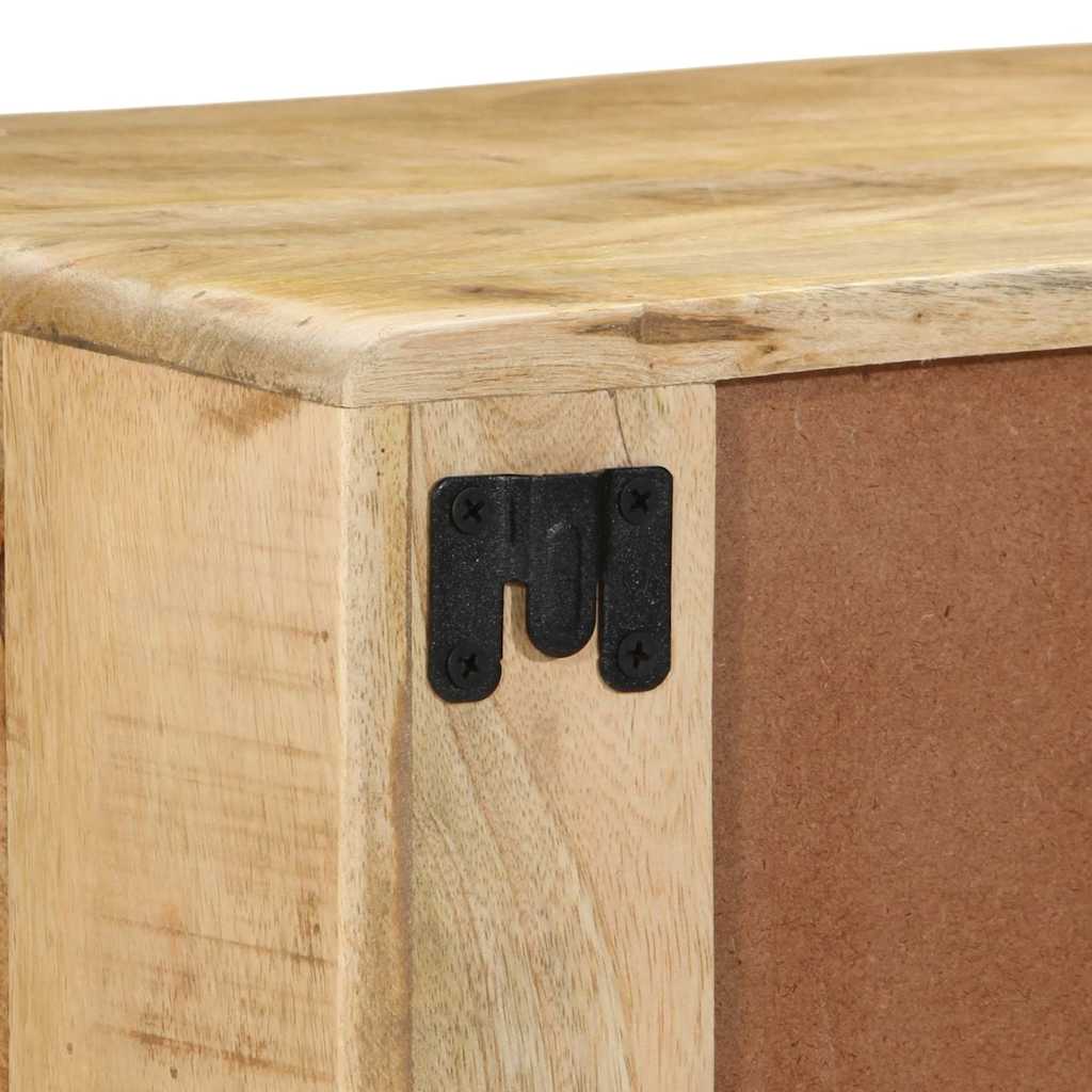Wall-Mounted Tv Cabinet 100X32X25 Cm Solid Wood Rough Mango