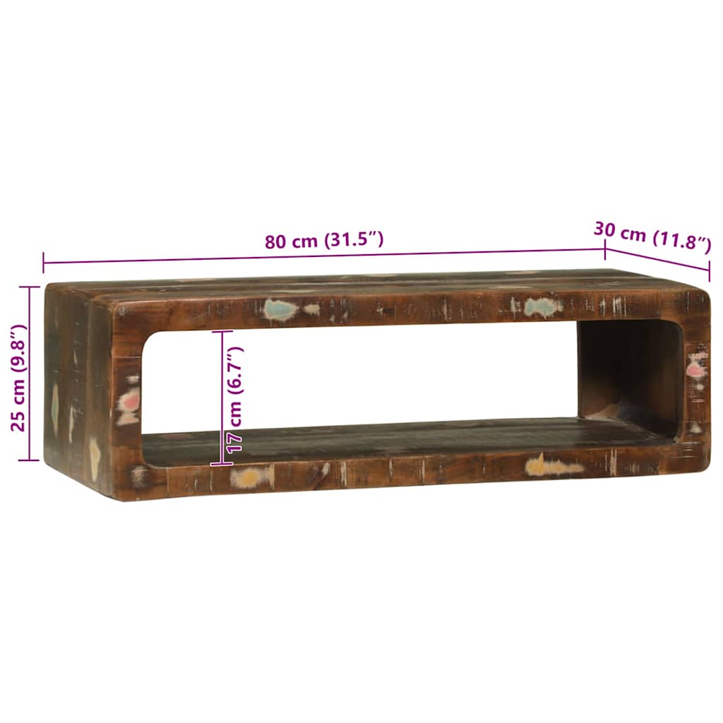 Tv Cabinet Multicolour Solid Reclaim Wood