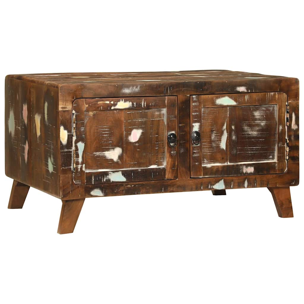 Coffee Table Multicolour 80 X 54 X 45 Cm Solid Reclaim Wood