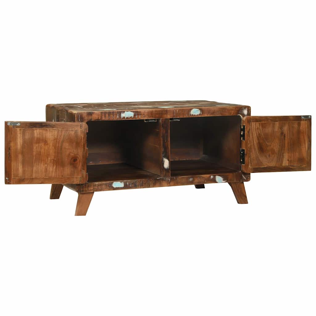 Coffee Table Multicolour 80 X 54 X 45 Cm Solid Reclaim Wood
